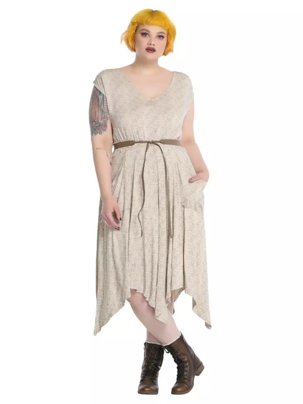 Her Universe Star Wars Rey Jakku Scavenger Dress Plus Size XXL Pockets Belt